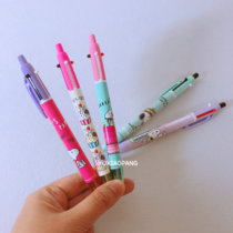 Snoopy limits Japanese sunstar limited 2 1 black and red double smooth ballpoint pencil automatic pencil