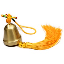 Pure copper metal bell wind chime hanging door decoration car pendant metal feng shui brass bell sound crisp copper bell
