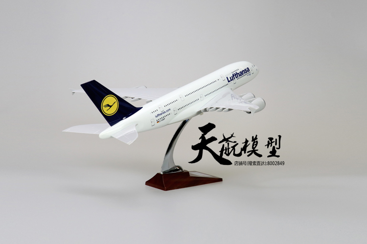 Máy bay mô hình máy bay chở khách Airbus A380 Lufthansa 380 mô phỏng đồ trang trí tĩnh 45cm trực thăng mô hình