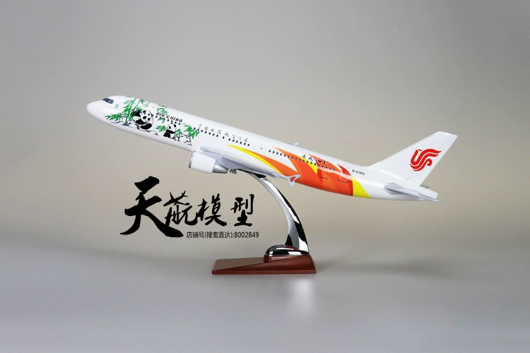 47 CM quốc gia điên cướp tĩnh mô phỏng máy bay chở khách AIRBUS320 Panda máy bay mô hình Air China đẹp Tứ Xuyên mô hình xe toyota