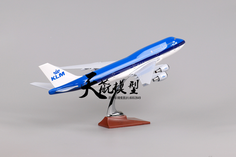 Phòng khách sáng tạo phòng ngủ tabletop trang trí kích thước lớn mô hình B747 Hà Lan Airlines mô phỏng tĩnh máy bay chở khách tro choi tre em