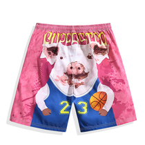 Beach pants mens and womens plus size Tide brand swimming trunks five professional shorts home wear quick-drying loose casual big pants