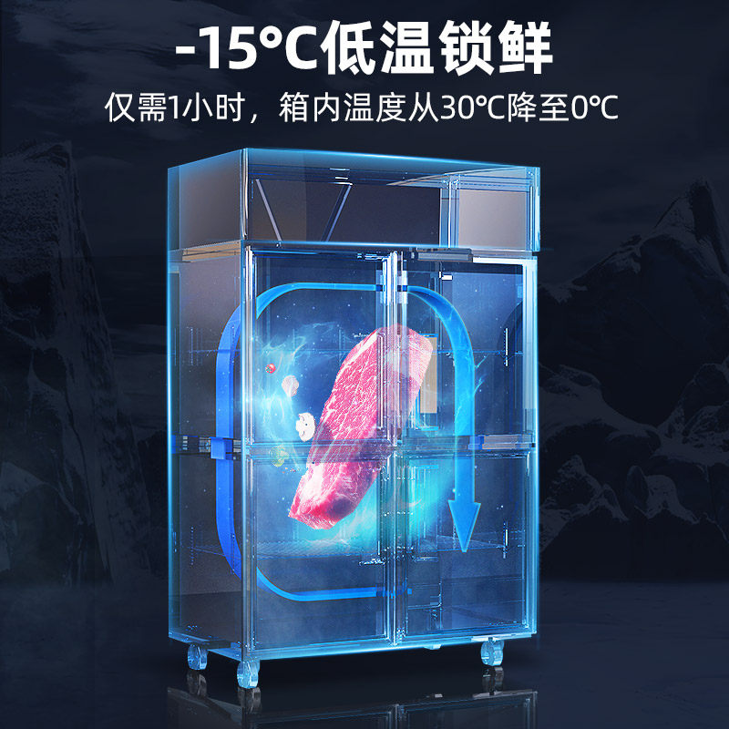 Star Four-Door Refrigerator Commercial Four-Door Kitchen Large-Capacity Hotel Dual-Temperature Refrigeration and Freezing Upright Freezer