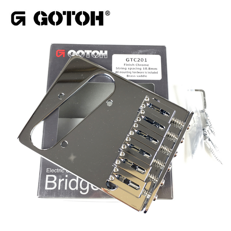 Nissan GOTOH Findâtele Electric Guitar Piano Bridge Pull String Plate Brass Harmonica GTC201 gold and silver color
