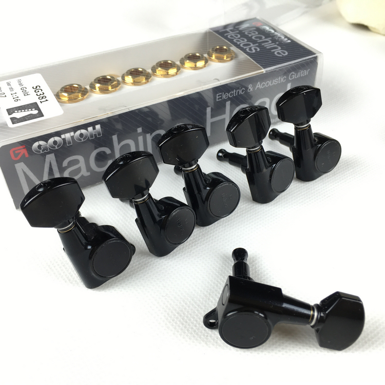 Nissan GOTOH positive hand bilateral electric guitar violin head button string button stringers SG381-07 black
