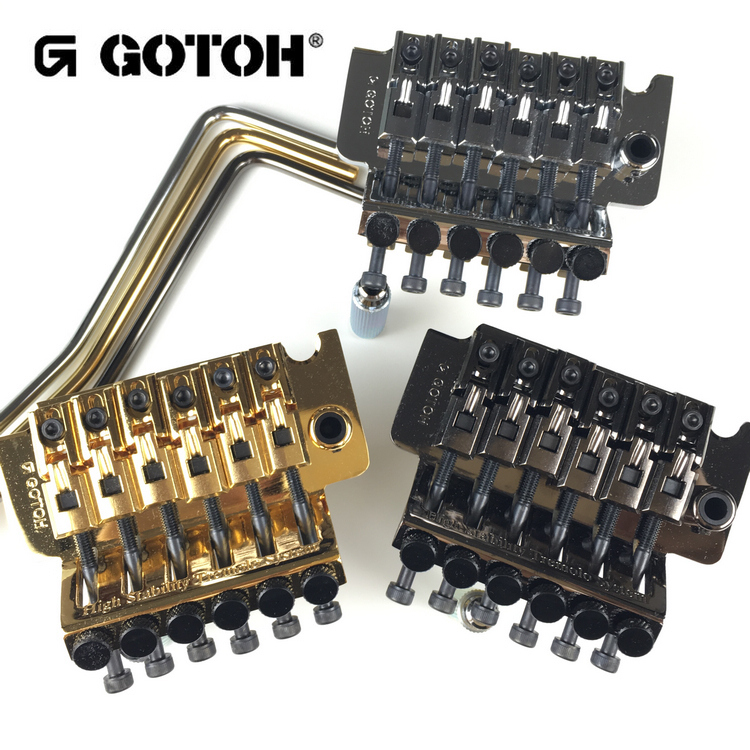 Nissan GOTOH Electric Guitar Bicolor Bridge Vibrato System Flutter GE1996T Silver Color Black Gold