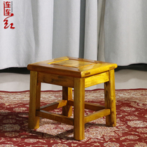 Guangxi Dongxing Vietnam Golden Silk Nan Wood Rich Stool Small Square Stool Solid Wood Low Stool Change Shoes Stool Mahogany Stool Special Price