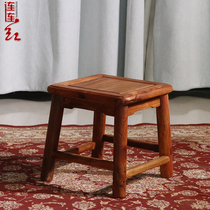 Burmese rosewood small square stool modern Chinese mahogany low stool change shoes stool solid wood childrens stool special price clearance