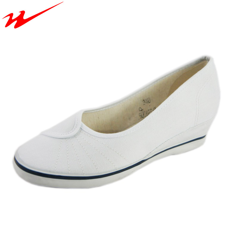Double Star Eight Special One Pedal White Nurse Shoes Dance Shoes Beef Tendon Sole Canvas Non-slip Lightweight Heightening Shoes