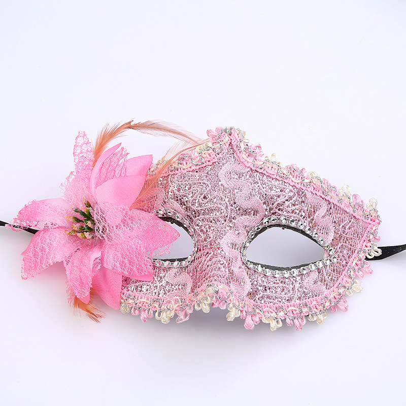 Halloween Feather Mask Masquerade Half Face Princess Birthday Party Mask Adult Children Universal Mask