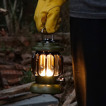 Outdoor Camping Carry-light LED Rechargeable Dimmable Tent Light Vintage Light Lavish Camping Atmosphere Camp Floodlight