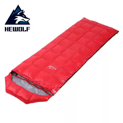 Wolf camping can be spliced envelope type ultra-light down sleeping bag warm duck down sleeping bag camping sleeping bag spring and autumn