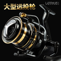 EA long-distance pitching wheel inclined mouth no gap spinning wheel fishing wheel large-capacity metal wire Cup fishing wheel fishing reel fishing reel 10kg unloading force