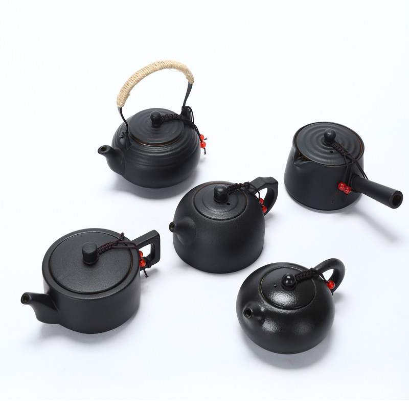Kung Fu Teapot single pot Ceramics Large Number Home Tea Set Flush Teapot Cup of tea Tea Maker Kiln Change Big Belly Pot Coarse Pottery side Clay Pot