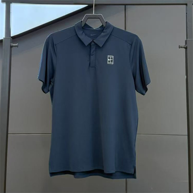 Nike Men's T-Shirt 2025 Summer Quick-Drying Breathable Tennis Sports Short-Sleeved Lapel Polo Shirt Fz6908-100