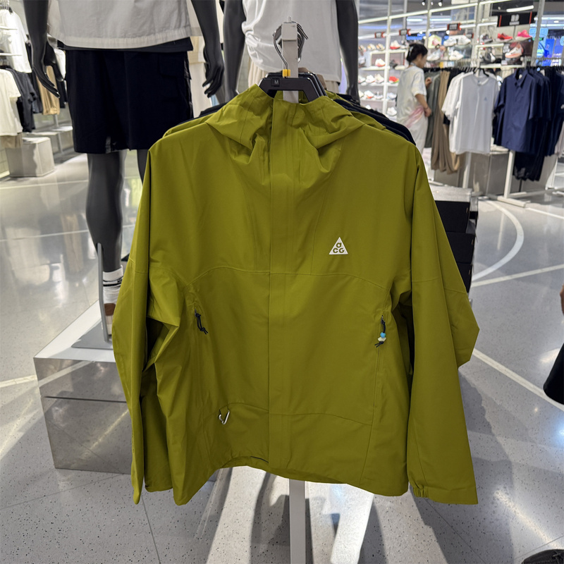 Nike Acg Logo Outdoor Functional Windproof and Water-Repellent Sports Casual Zipper Hooded Jacket Dv9416-390