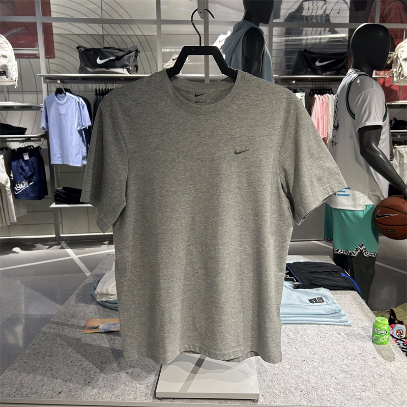 Nike Nike T-Shirt Men's 2025 Summer Training Breathable Sports Running Fitness Gray Short-Sleeved Dv9832-097