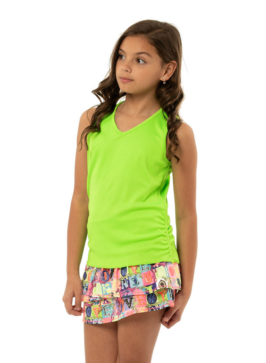 Sea Taaughty Lucky In Love Tennis Tank children V-collar sports sleeveless girl tennis vest