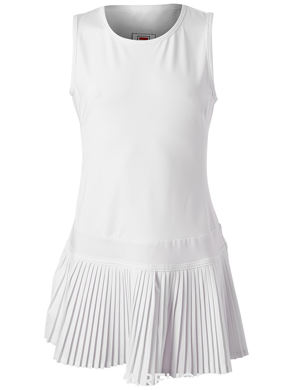 Sea Amoy Fila Pleated Bottom Dress Girls Sports Dress Girls Pleated Tennis Dress