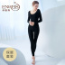 (Bông ấm bộ mỏng) Ivy womens mới dài tay áo vòng lót cổ áo mỏng ấm ấm không có dấu ngoặc. 