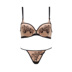 [Bra set] Ives trái tim thấp sexy màu sắc tương phản tăng thêu siêu ba chiều thu thập áo ngực Bộ đồ lót