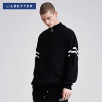 Áo len nam Lilbetter Thu đông 2018 áo len nam mới Hồng Kông áo len sọc kẻ hoodie nam