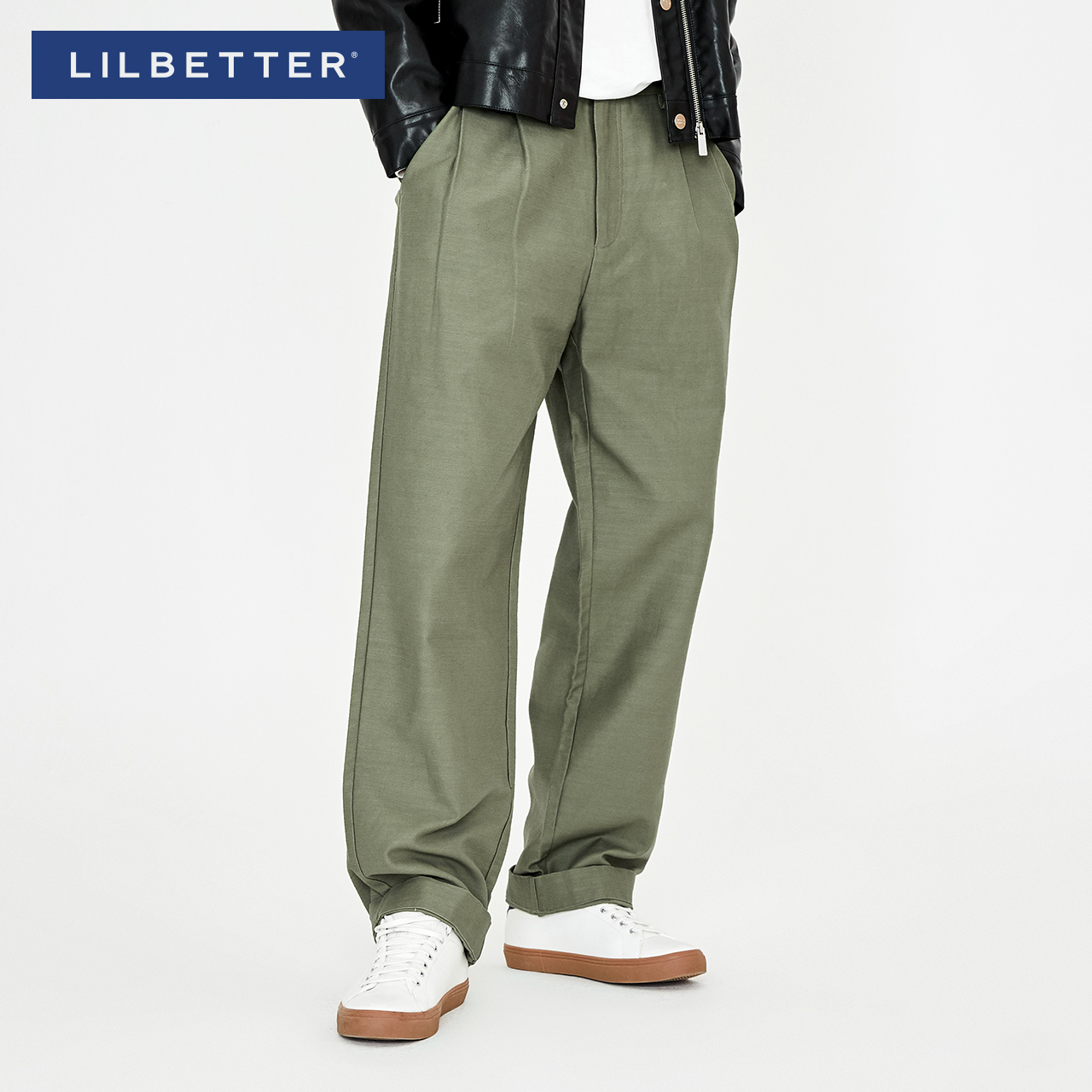 Lilbetter men's pants military green new casual pants Tide brand wild men's trousers loose straight pants autumn