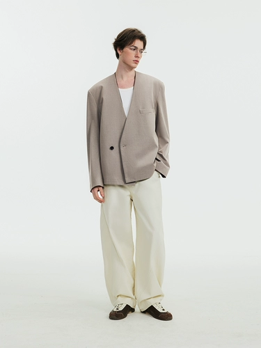 Дизайнерский костюм для отдыха для работы, куртка, оверсайз, V-образный вырез, осенний