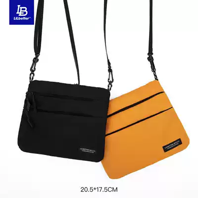 Lilbetter men's bag small bag cross Tide brand light canvas leisure bag Hong Kong wind string Street wallet