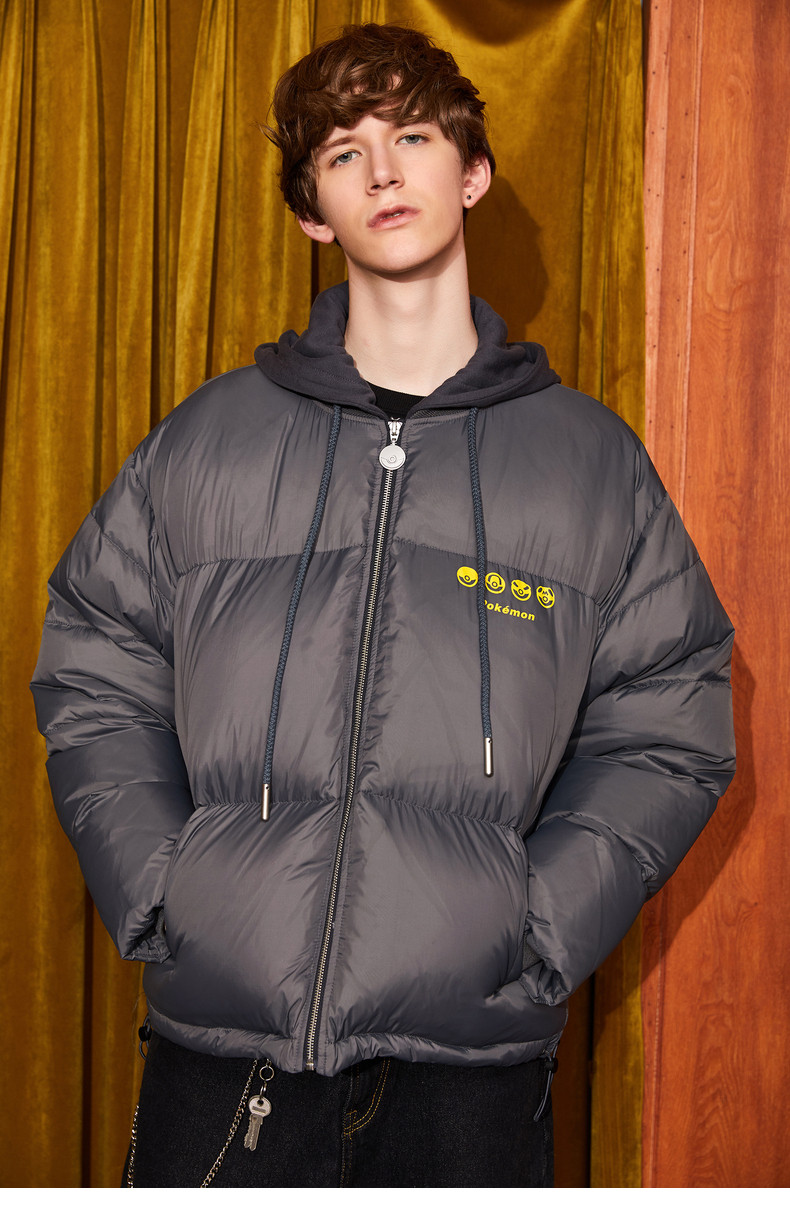 Lilbetter 宝可梦正版联名 男士皮卡丘羽绒服 90%充绒量 图6