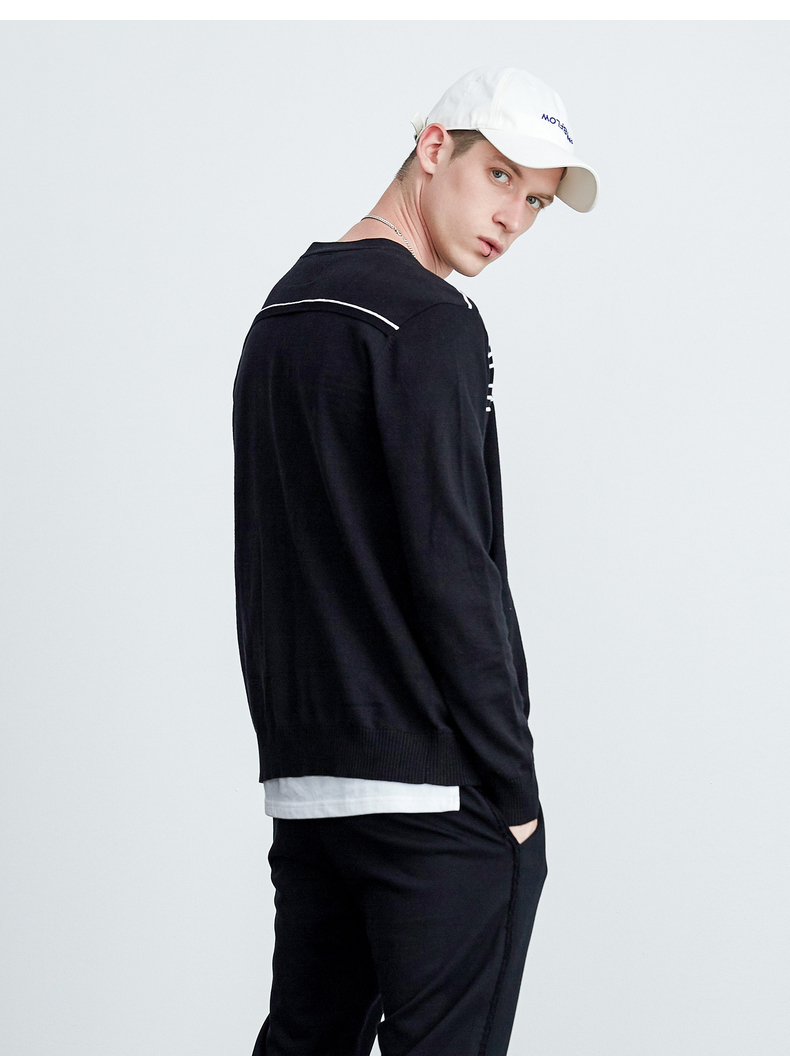Áo len len nam Lilbetter Áo len mới Tide Thương hiệu Harbor Stripe Sweater Bản gốc Áo len mỏng nam LB thoi trang nam