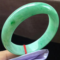 Jian An Emerald 58 2 Natural Old Pit Ice Glutinous Green Jade Bracelet Burmese Jade Fluttering Spicy Green Jade Bracelet Bracelet Hand ornament