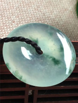 Jian An Jade Old Pit Natural A Cargo Muina Floating Flower Ping Buckle Jade Pendant Full Water High Quality Collection