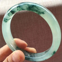 Jianan Jadeite 58 Laokeng Jade Decoration Ice-seeded Floating Flower Jadeite Jade Bracelet Natural Burmese Ice Floating Green Flower Jade Bracelet