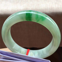 Jianan Jade 57 3 old pit jade ornaments spicy green circle bracelet natural A goods jade ice glutinous seed Sun color bracelet