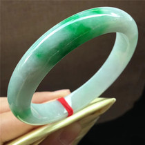 Jian An jadeite 61 jade jade ornament Piaoyang green Taisho circle bracelet Burmese jade fluttering color verdant ice glutinous jade bracelet