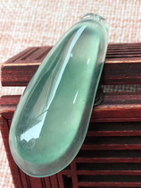 Jian An emerald natural A goods ice clear green bottom Fugua jade pendant ice delicate womens Fluke double full pendant