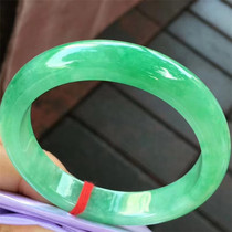 Jian An Emerald 56 2 Natural Jade Full Green Positive Circle Jade Bracelet Burmese Jade Ornament Ice Yang Green Full Color Bracelet