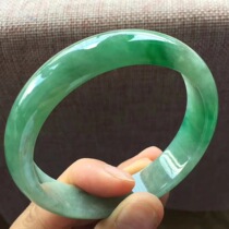 Jian An Jade Myanmar Old Pit Natural A Cargo Green Emerald Bracelet Old Type Water Jade Bracelet with Certificate