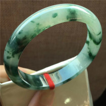Jane Emerald 58 2 Natural pit ice flower green jade bracelet Myanmar A - cargo Emerald Bracelet with certification