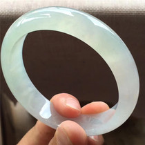 Jian An Jade natural A cargo ice seed background color jade jade bracelet ice penetration water old pit jade ice type bracelet with certificate