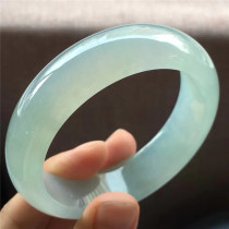 Jian An Jade Myanmar Old Pit Ice Clear Water Jade Bracelet Natural A Wide Edition Ice Jade Bracelet with Certificate