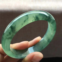 Jian An Jade Myanmar Old Pit High Ice Oil Green Floating Flower Jade Bracelet Natural A Cargo Ice Jade Bracelet with Certificate