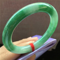 Jian An Jade 54 natural A goods full of green round thin bracelet jadeite jewelry color glamorous jade bracelet