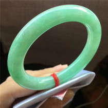 Jian An Jade 55 2 Meticulous Water Full Bean Color Round Jade Bracelet Myanmar A Cargo Jade Bracelet with Certificate