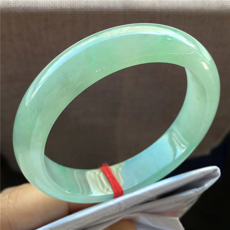 Jane An jade Myanmar natural A goods ice clear sun bottom ring jade bracelet Clear light jade jade jade bracelet