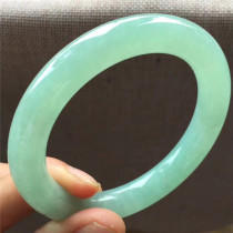 Jian An Jade 57 2 Natural A Cargo Emerald Apple Green Round Jade Bracelet Old Bread Water Burmese Old Pit Bracelet