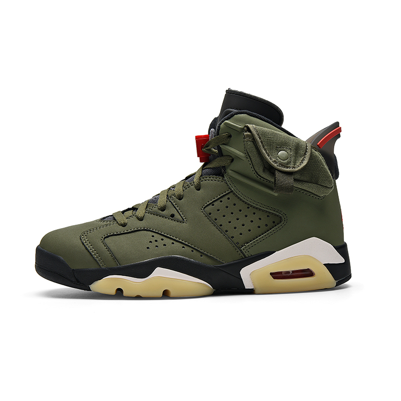 Joe 6 High-Top Ts Collaboration Retro Air-Cushioned Sports Shoes for Men, Versatile Thick-Soled Height-Increasing Sneakers, Trendy Basketball Shoes, Aj6 Shoes
