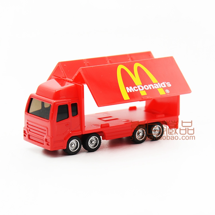 Brand new McDonald's square box red transporter truck container truck model foreign trade