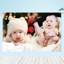Baby pictures wall stickers BB posters twin dolls photos Wedding room good-looking cute baby boy stickers Prenatal education